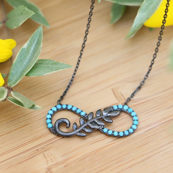 925 Sterling Silver Infinity Branch Love Symbols - Picture 2 of 6